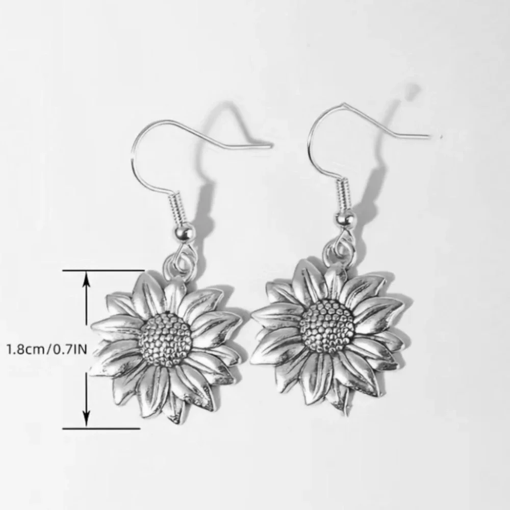 BOGO! Sunflower dangle Earrings Silver color Boutique